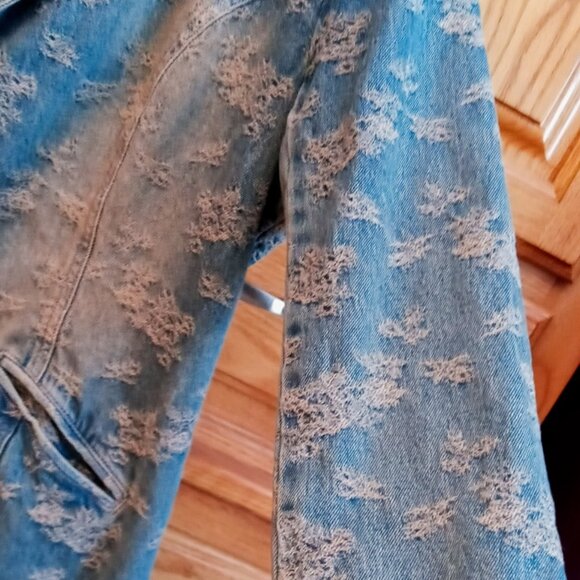 Newport News Jackets & Blazers - SOLD!!! Vintage Newport News Jeanology Floral Denim Jean Duster Jacket Women’s